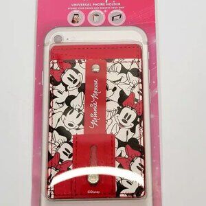 Disney Minnie Mouse Red Universal Phone‎ vegan leather Wallet Grip Kickstand NW